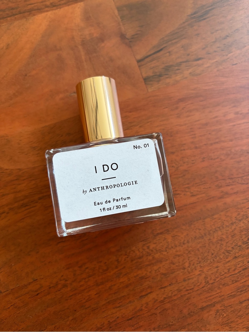 Anthropologie I DO Perfume Bottle - White Label, Gold Cap